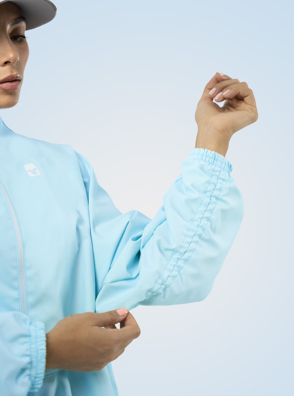 Chaqueta Cortavientos Azul Claro