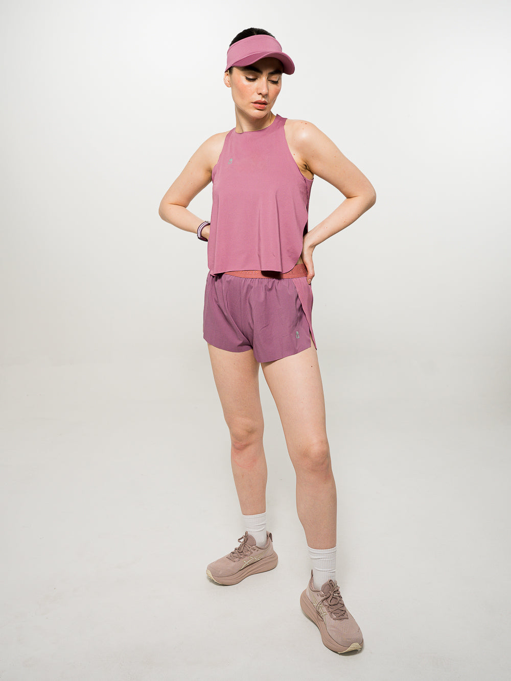 Pleat Tank Top Berry