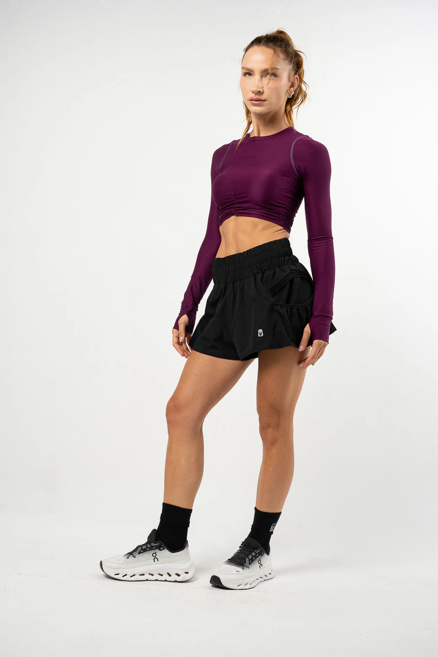 Conjunto Running Retro Rush Berenjena
