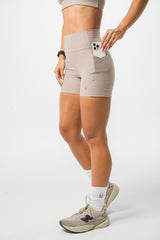 Short Pretina Alta Mocca