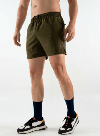 SHORT AJUSTADA VERDE MILITAR