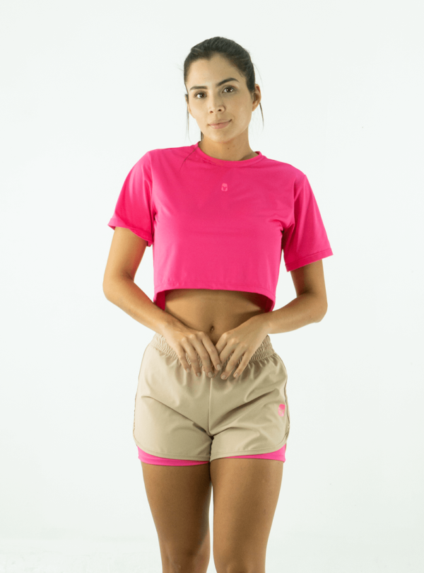 CROP TOP TELA FRIA MAGENTA - Imagen 4