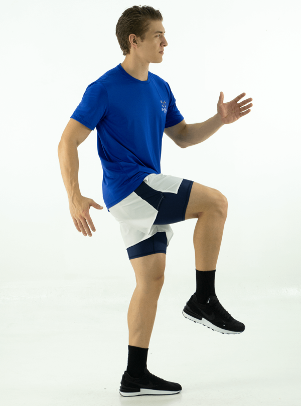 SHORT RUNNING BLANCA CON AZUL - Imagen 5