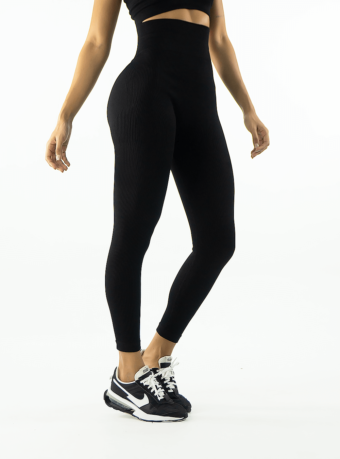 CALZA CON PUSH SIN COSTURA NEGRA